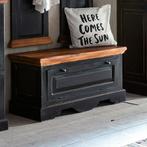 *WOONWINKEL* Zwarte Landelijke Schoenenkast Laag, Huis en Inrichting, Kasten | Schoenenkasten, Verzenden, Nieuw