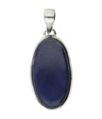 Zilveren Lapis Lazuli edelsteen ovaal groot hanger, Verzenden, Nieuw