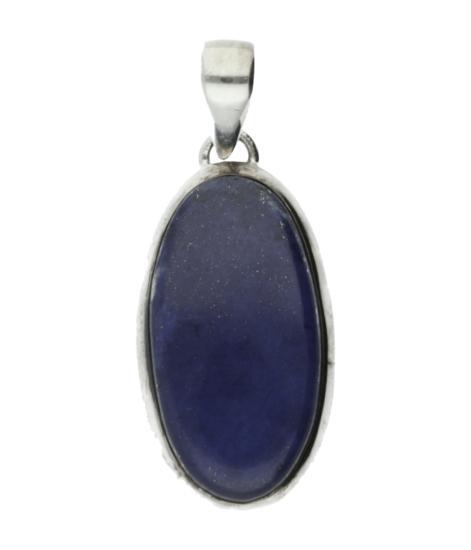 Zilveren Lapis Lazuli edelsteen ovaal groot hanger, Sieraden, Tassen en Uiterlijk, Kettinghangers, Verzenden