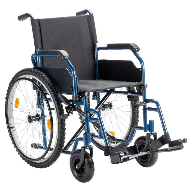 Sky offroad rolstoel met mountainbike luchtbanden - Blauw, Diversen, Rolstoelen, Ophalen of Verzenden