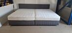 Boxspring 280x200 cm magazijn verkoop, 200 cm, Grijs, Nieuw, Tweepersoons