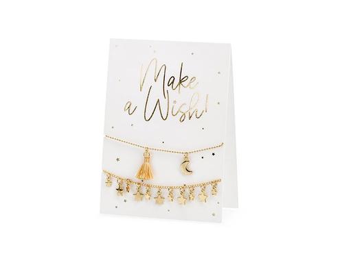 Wenskaart Make A Wish Armbanden 14,8cm, Hobby en Vrije tijd, Feestartikelen, Nieuw, Verzenden