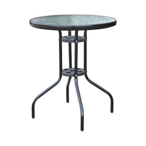 TRUUSK Tuintafel Balkontafel Bistrotafel Glazen Tafel Bijzet, Tuin en Terras, Tuintafels, Nieuw, Verzenden