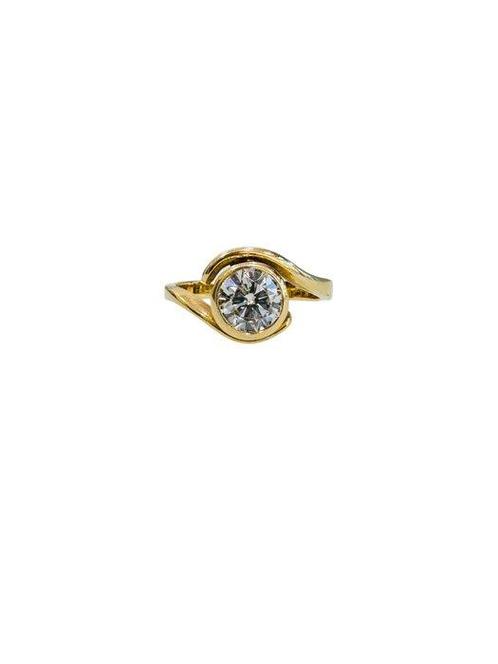 Ring - 18 karaat Geel goud Diamant (Natuurlijk), Sieraden, Tassen en Uiterlijk, Ringen