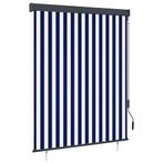 vidaXL Rolgordijn voor buiten 140x250 cm blauw en wit, Huis en Inrichting, Stoffering | Gordijnen en Lamellen, Verzenden, Nieuw