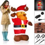 Opblaasbaar rendier XL verlicht 135 cm (Kerst artikelen), Diversen, Kerst, Verzenden, Nieuw