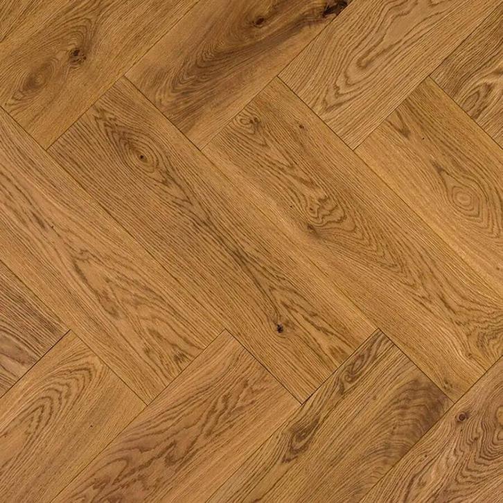 Floer Walvisgraat Parket Eiken Noestvrij Gerookt Naturel, Huis en Inrichting, Stoffering | Vloerbedekking, Parket, Overige kleuren