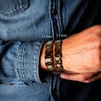 Guess Heren Guess heren stalen goldplated armband FRONTIERS, Verzenden, Zo goed als nieuw
