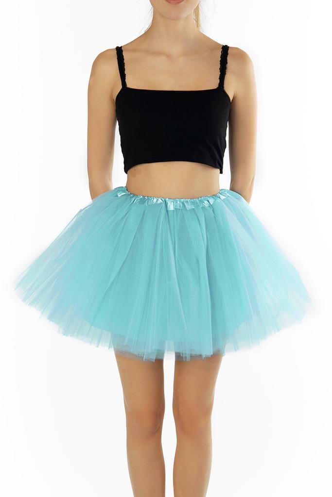 KIMU® Tutu Lichtblauw Tule Rokje 110 116 122 128 134 140 Lic, Kinderen en Baby's, Carnavalskleding en Verkleedspullen, Meisje