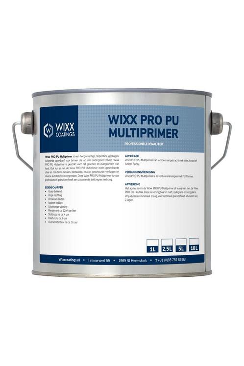 Wixx PRO PU Multiprimer Monumentengroen | N0.15.10 10L, Doe-het-zelf en Verbouw, Verf, Beits en Lak, Verf, Groen, Nieuw, 5 tot 10 liter