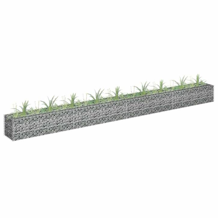 vidaXL Gabion plantenbak verhoogd 360x30x30 cm, Tuin en Terras, Bloembakken en Plantenbakken, 100 cm of meer, Nieuw, Metaal, 30 tot 60 cm