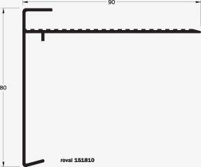 Roval aluminium daktrim  80 x 90 mm, Doe-het-zelf en Verbouw, Overige Doe-het-zelf en Verbouw, Ophalen of Verzenden