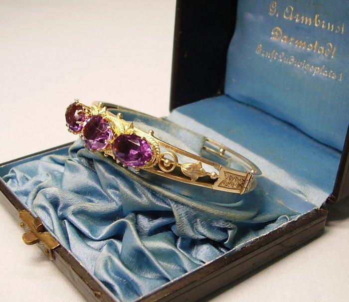 Zonder Minimumprijs - Armband Tombak - 14.00ct. tw. Amethist, Sieraden, Tassen en Uiterlijk, Armbanden