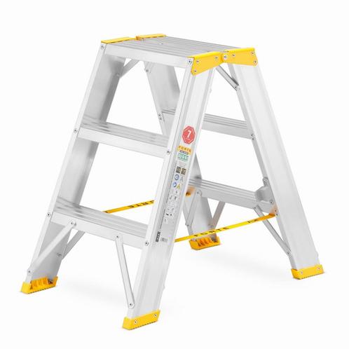 Huishoudtrap - 2x 3 treden - aluminium - werkhoogte 273 cm, Doe-het-zelf en Verbouw, Ladders en Trappen, Nieuw, Ophalen of Verzenden