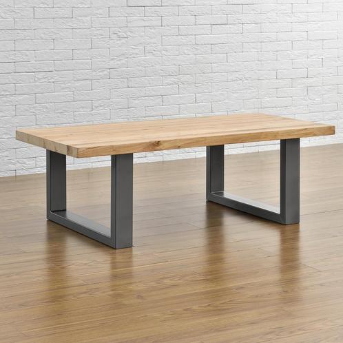 Stalen onderstel set van 2 U tafelpoot 64x40 cm metaal grijs, Huis en Inrichting, Tafels | Salontafels, Nieuw, Verzenden