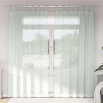 vidaXL Gordijnen voile met roedezakken 2 st lichtgrijs, Huis en Inrichting, Verzenden, Nieuw, Grijs