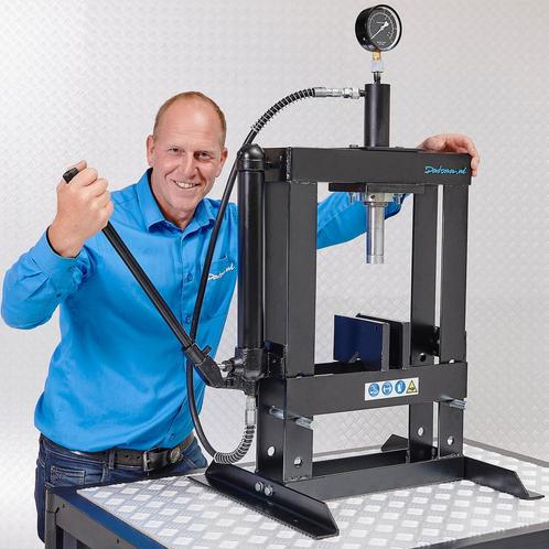 Datona Werkplaatspers 10 ton hydraulisch - Datona - Matzwart, Doe-het-zelf en Verbouw, Overige Doe-het-zelf en Verbouw, Nieuw