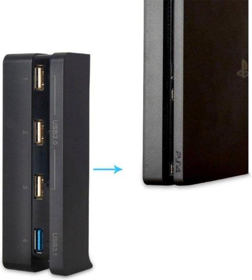 USB Hub voor PS4 SLIM - 4 port - USB 3.0 - USB 2.0 - Gaming, Computers en Software, Overige Computers en Software, Ophalen of Verzenden