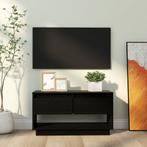 vidaXL Tv-meubel 74x34x40 cm massief grenenhout zwart, Huis en Inrichting, Kasten | Televisiemeubels, Verzenden, Nieuw, 50 tot 100 cm