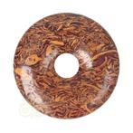 Coquina Jaspis edelstenen donut hanger Nr 3 - Ø4 cm, Sieraden, Tassen en Uiterlijk, Edelstenen, Nieuw, Verzenden