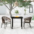 vidaXL 3-delige Tuinset bruin, Tuin en Terras, Tuinsets en Loungesets, 2 zitplaatsen, Kunststof, Verzenden, Nieuw