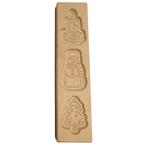 Speculaasplank Kerst (Kaars/Sneeuwpop/Kerstboom) (3x) 8x7cm., Verzenden, Nieuw
