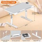 Laptoptafel - Bijzettafel - Verstelbaar - 60x40 cm - Grijs, Huis en Inrichting, Verzenden, Zo goed als nieuw