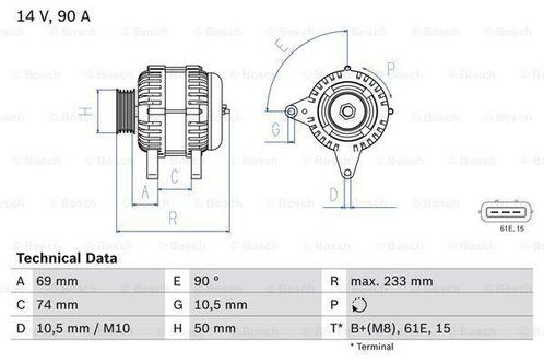 Dynamo / Alternator BMW 5 (520 i,523 i,525 i,528 i,530 i), Auto-onderdelen, Motor en Toebehoren, Nieuw, Ophalen of Verzenden
