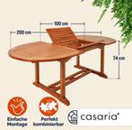 Tuintafel Vanamo uittrekbaar Eucalyptus 150-200x100x74cm..., Tuin en Terras, Verzenden, Nieuw