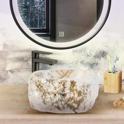 WASKOM NATURAL SUNSET ONYX 30-35X15CM, Huis en Inrichting, Badkamer | Badkamermeubels, Minder dan 50 cm, Nieuw, Wasbak of Wastafel