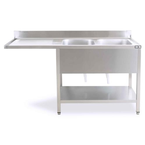 HCB Spoeltafel - dubbele spoelbakken rechts - 160 cm - RVS, Zakelijke goederen, Horeca | Keukenapparatuur, Nieuw in verpakking