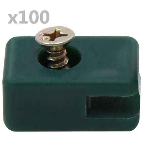 vidaXL Spandraadhouder met schroef 100 sets groen, Tuin en Terras, Tuinhekken en Hekwerk, Nieuw, Verzenden