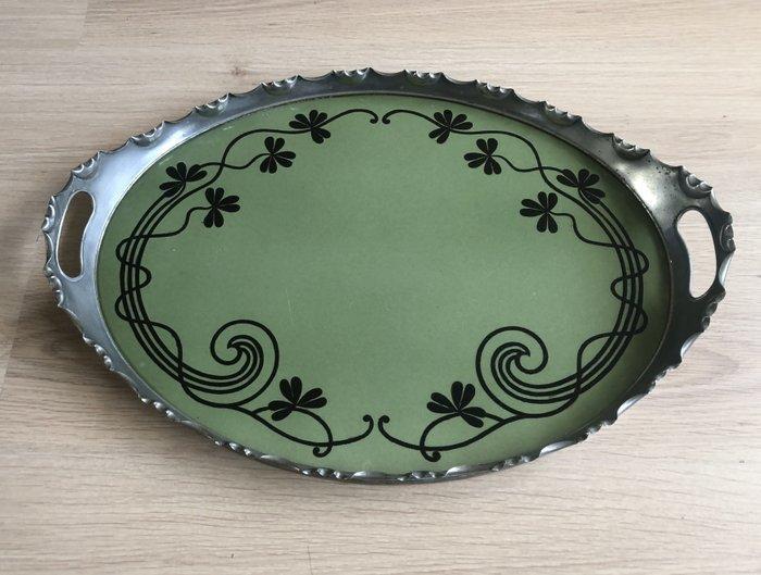 Dienblad - Keramiek en metaal, Antiek en Kunst, Kunst | Designobjecten
