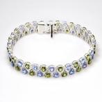 Armband - 18 karaat Witgoud - 26.79ct. tw. Saffier - Diamant, Nieuw