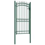 vidaXL Poort met speerpunten 100x200 cm staal groen, Tuin en Terras, Verzenden, Nieuw