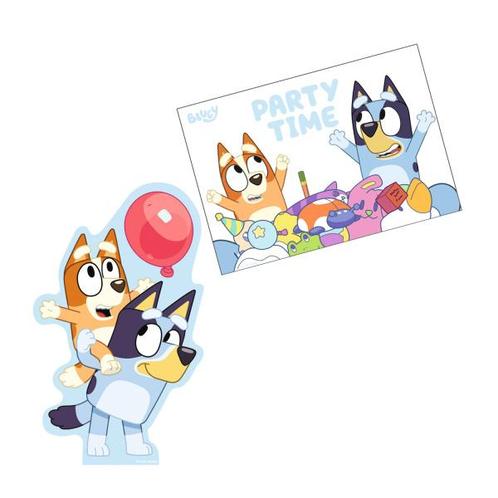 Bluey Uitnodigingen 8st, Hobby en Vrije tijd, Feestartikelen, Nieuw, Verzenden