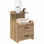 vidaXL Nachtkastje met 2 lades 40x36,5x62 cm artisanaal, Huis en Inrichting, Verzenden, Nieuw, Hout