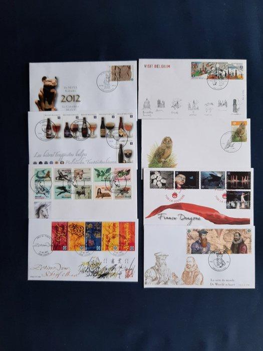 België 2012 - de volledige jaargang Eerste Dag Enveloppen, Postzegels en Munten, Postzegels | Europa | België