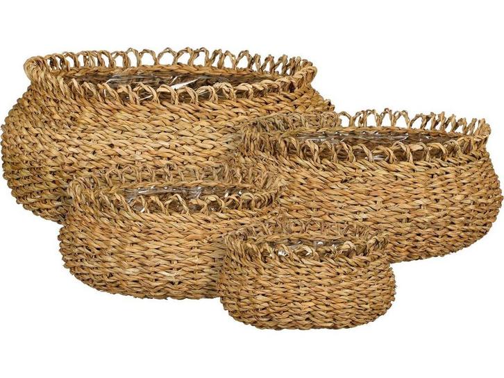 Mica Decorations Gourdon Plantenmand - Set van 4 - H17 x Ø31, Tuin en Terras, Overige Tuin en Terras, Nieuw, Verzenden