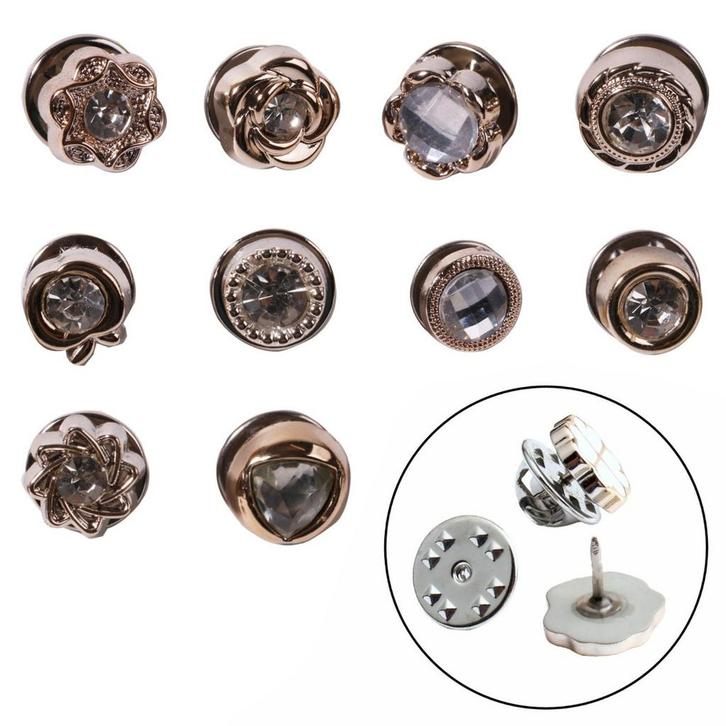 Fako Bijoux - Pin Broche Mini - Steek Pin Knopen Set - 10, Sieraden, Tassen en Uiterlijk, Broches, Verzenden