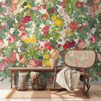 Profhome 398641-GU Fotobehang bloemen mat groen roze 1,59 m, Verzenden