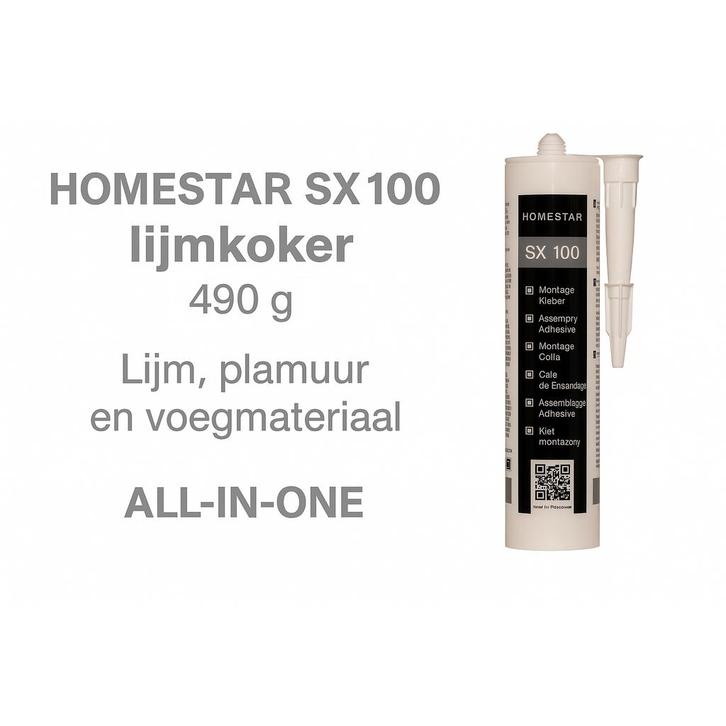 Lijmkoker SX100 (490 g), Doe-het-zelf en Verbouw, Plinten en Afwerking, Nieuw, Ophalen of Verzenden