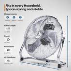 Vloerventilator - 50 cm - Industriele ventilator - Zilver -, Witgoed en Apparatuur, Ventilatoren, Verzenden, Zo goed als nieuw