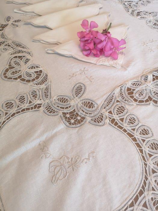 Tafelkleed (13) - 255 cm - 175 cm - Groot tafelkleed, Antiek en Kunst, Antiek | Kleden en Textiel