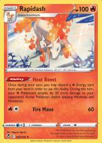 Rapidash  022/195 Reverse Holo  Silver Tempest, Hobby en Vrije tijd, Verzamelkaartspellen | Pokémon, Losse kaart, Nieuw, Foil