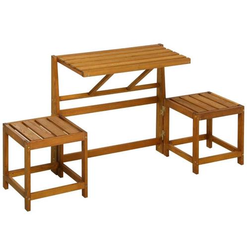 TRUUSK Tuinbank, 2-in-1 Combinatie, Tafel Met 2 Krukken, Lar, Tuin en Terras, Tuinsets en Loungesets, Nieuw, Verzenden