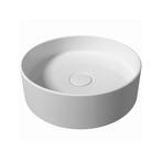 Waskom Salenzi Hide Circle 40x12 cm Glans Wit (inclusief, Nieuw, Overige typen, Ophalen of Verzenden