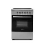 Keramisch Fornuis 60CM Zilver 2-3 Fase Hetelucht KF600RVS, Witgoed en Apparatuur, Fornuizen, 60 cm of meer, Keramisch, Nieuw, Energieklasse A of zuiniger