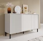 Meubella | Dressoir wit 145cm | Kast met 3 deuren, 100 tot 150 cm, Verzenden, Nieuw, Modern