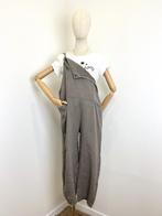 100% Linnen jumpsuit met verstelbare schouderbanden - voor, Nieuw